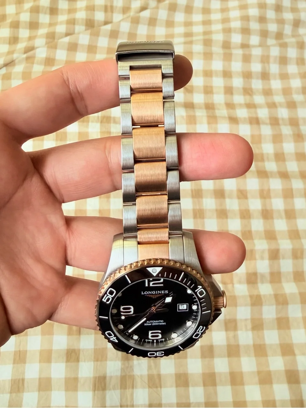 🥝Longines HydroConquest 43mm Two-Tone Black/Gold (Ref. L3.782.3.56.7) - Full Set
